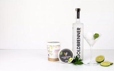 Goldbrenner Gin Eis vom Kaiserstühler Landeis