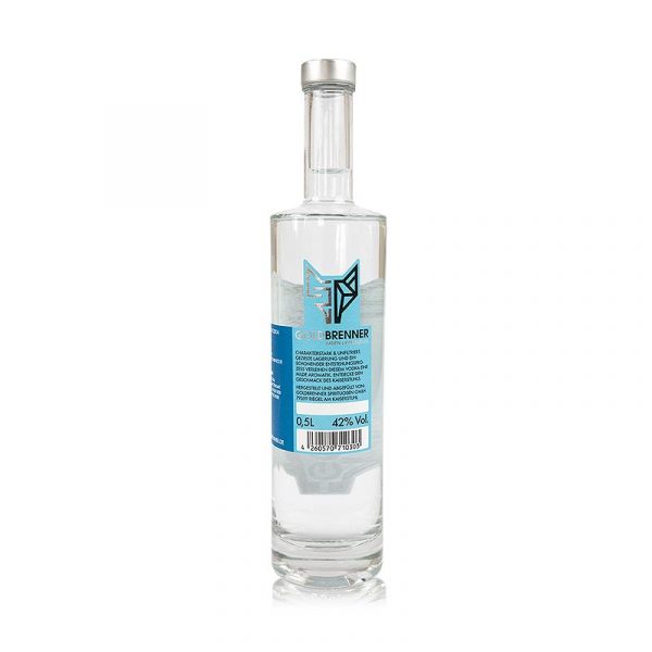 Goldbrenner Kaiserstuhl Vodka Etikett hinten