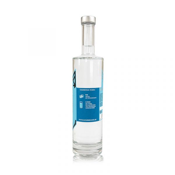 Goldbrenner Kaiserstuhl Vodka Etikett Seite Rezept