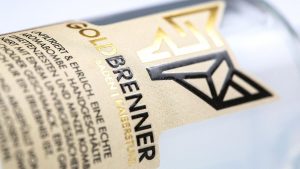 Goldbrenner Kaiserstuhl Dry Gin neues Design Etikett hinten